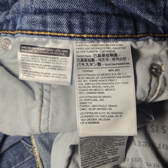 Levi's Classic Straight Denim Blue Jeans Men's 32x32 - Picture 6 of 7